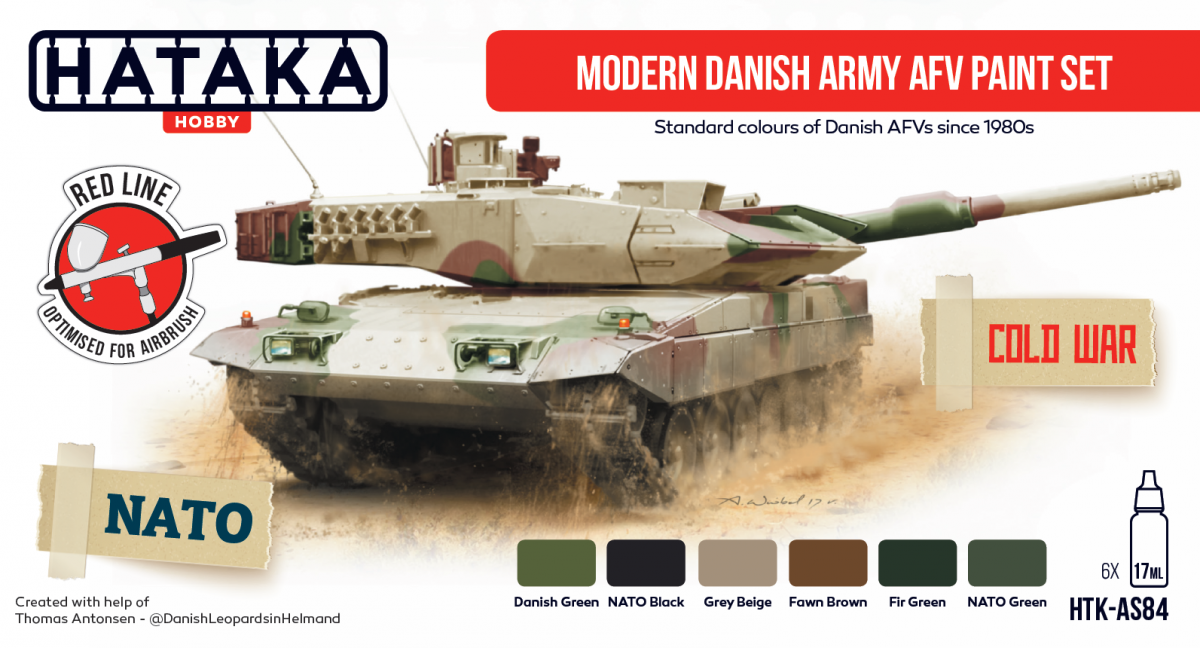 Hataka HTK-AS84 Modern Danish Army AFV paint set 6x17ml – zdjęcie 2