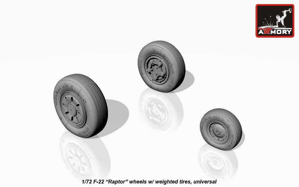 Armory Models AW72315 F-22 Raptor wheels w/ weighted tires 1/72 – image 4
