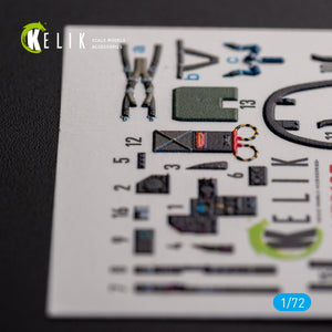 KELIK K72125 MIRAGE F.1 CG - interior 3D decals for SpecialHobby kit 1/72 – zdjęcie 3