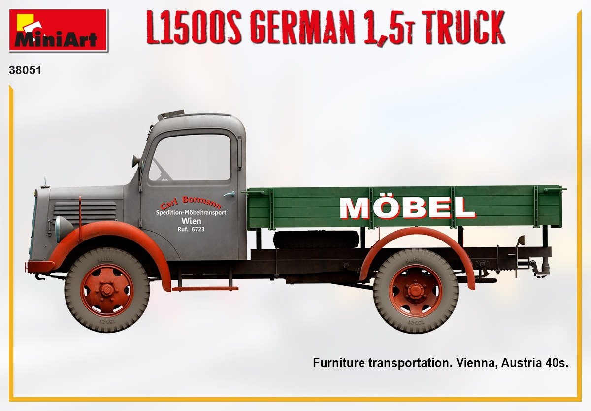 MiniArt 38051 L1500S GERMAN 1,5T TRUCK 1/35 – zdjęcie 6