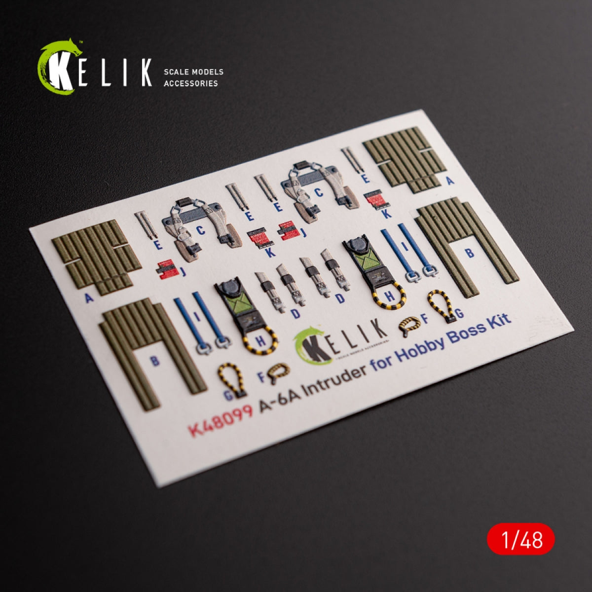 KELIK K48099 A-6A Intruder - interior 3D decals for HobbyBoss kit 1/48 – zdjęcie 3