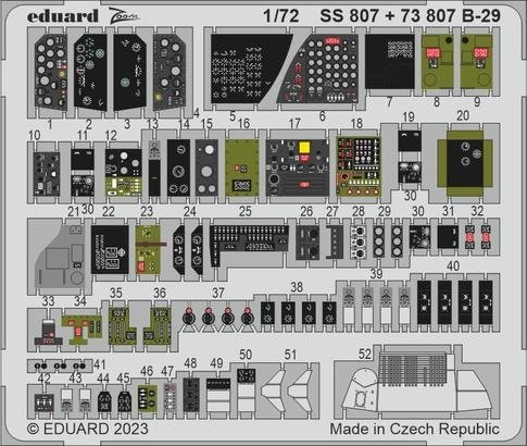 Eduard 73807 B-29 interior HOBBY 2000, ACADEMY 1/72