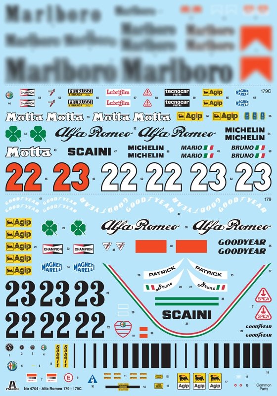 Italeri 4704 ALFA ROMEO 179 - 179C 1/12 – immagine 16