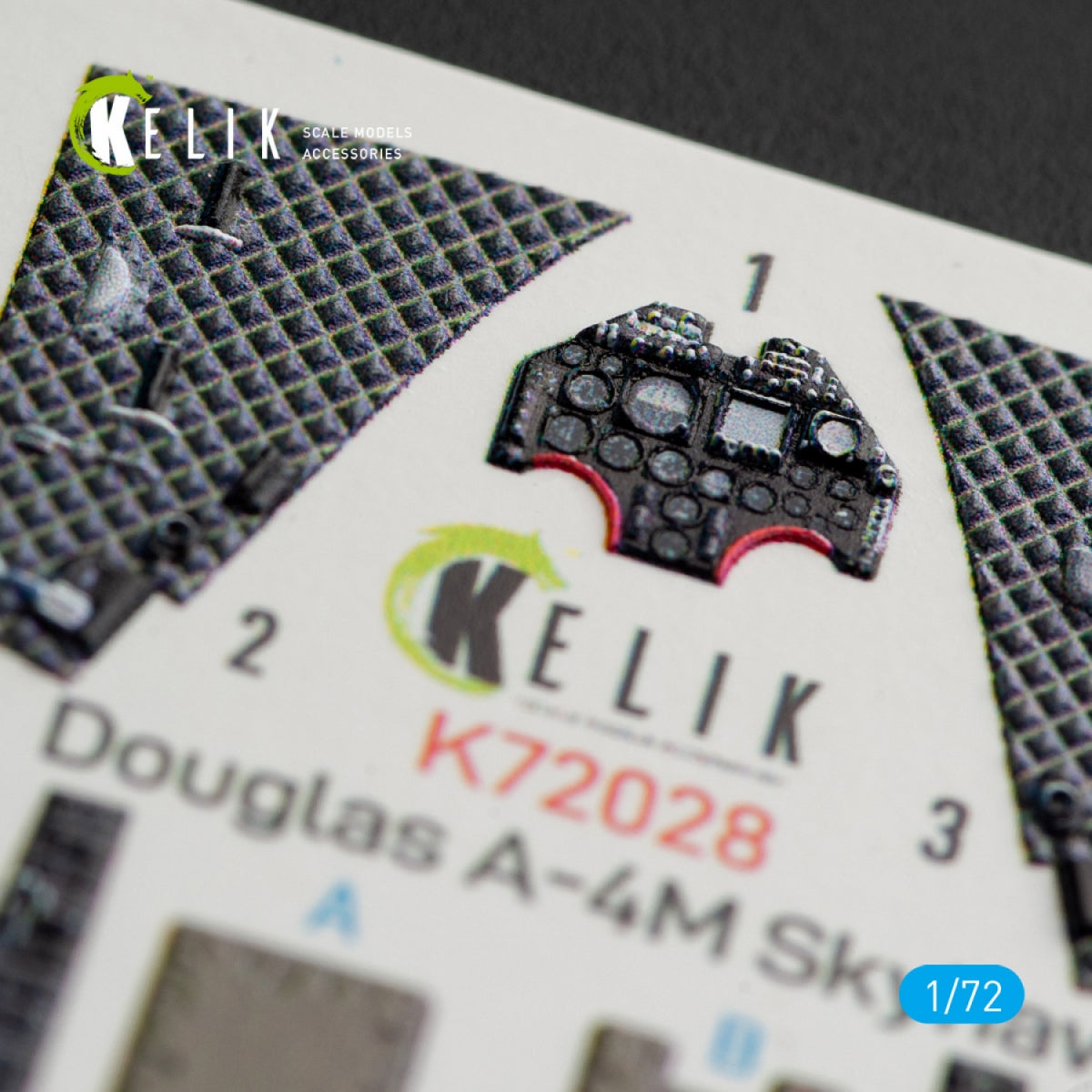 KELIK K72028 A-4M &amp;quot;SKYHAWK&amp;quot; INTERIOR 3D DECALS FOR FUJIMI/HOBBY 2000 KIT 1/72 – image 2