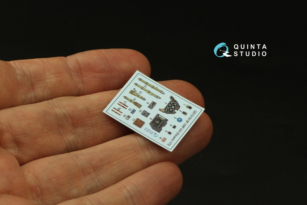Quinta Studio QD72102 BF 109F-2/4 3D-Printed &amp;amp; coloured Interior on decal paper (Eduard) 1/72 – zdjęcie 5