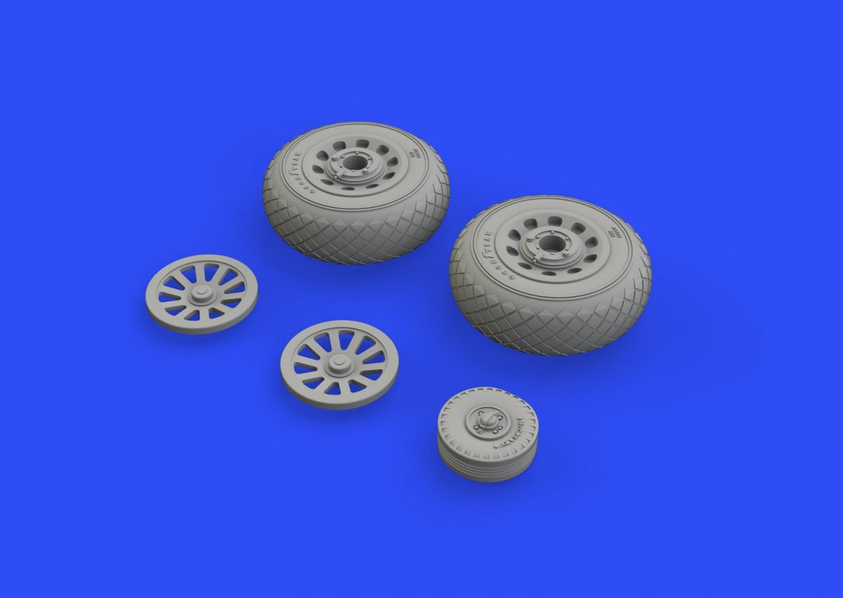Eduard 648494 P-51D wheels diamond tread EDUARD 1/48 – zdjęcie 2