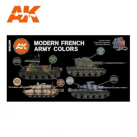 AK Interactive AK11661 3G MODERN FRENCH ARMY COLORS 6x17 ml – zdjęcie 2
