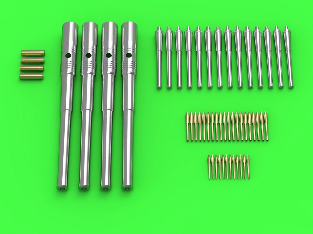 Master SM-200-009 IJN Mikasa battleship gun barrels - 30.5cm (4 pcs.), 15.2cm (14 pcs.), 7.6cm (20 pcs.), 4.7cm (12 pcs.) (8 pcs.)