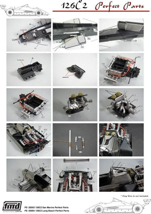 KA Models FE-20004 FERRARI 126C2 (LONG BEACH) PERFECT PARTS SET Fujimi 1/20 – zdjęcie 6