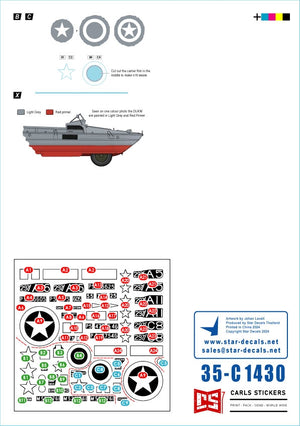 Star Decals 35-C1430 D-Day DUKW + SEEP. British Amphibians # 2. 297 Coy (GT) RASC and Beach Group. 1/35 – zdjęcie 3
