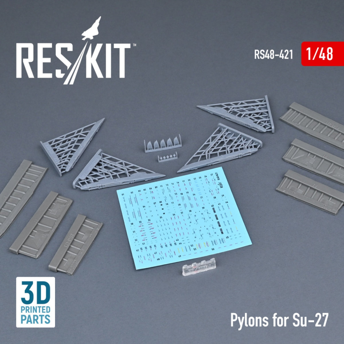 RESKIT RS48-0421 PYLONS FOR SU-27 1/48 – immagine 2