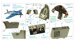 Quinta Studio QD48365 F8F-1 Bearcat 3D-Printed &amp;amp; colored Interior on decal paper (Hobby Boss) 1/48 – image 2