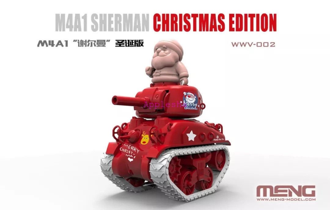Meng Model WWV-002 M4A1 Sherman Q Editon Assembly Model Christmas Xmas Special Gift – zdjęcie 2