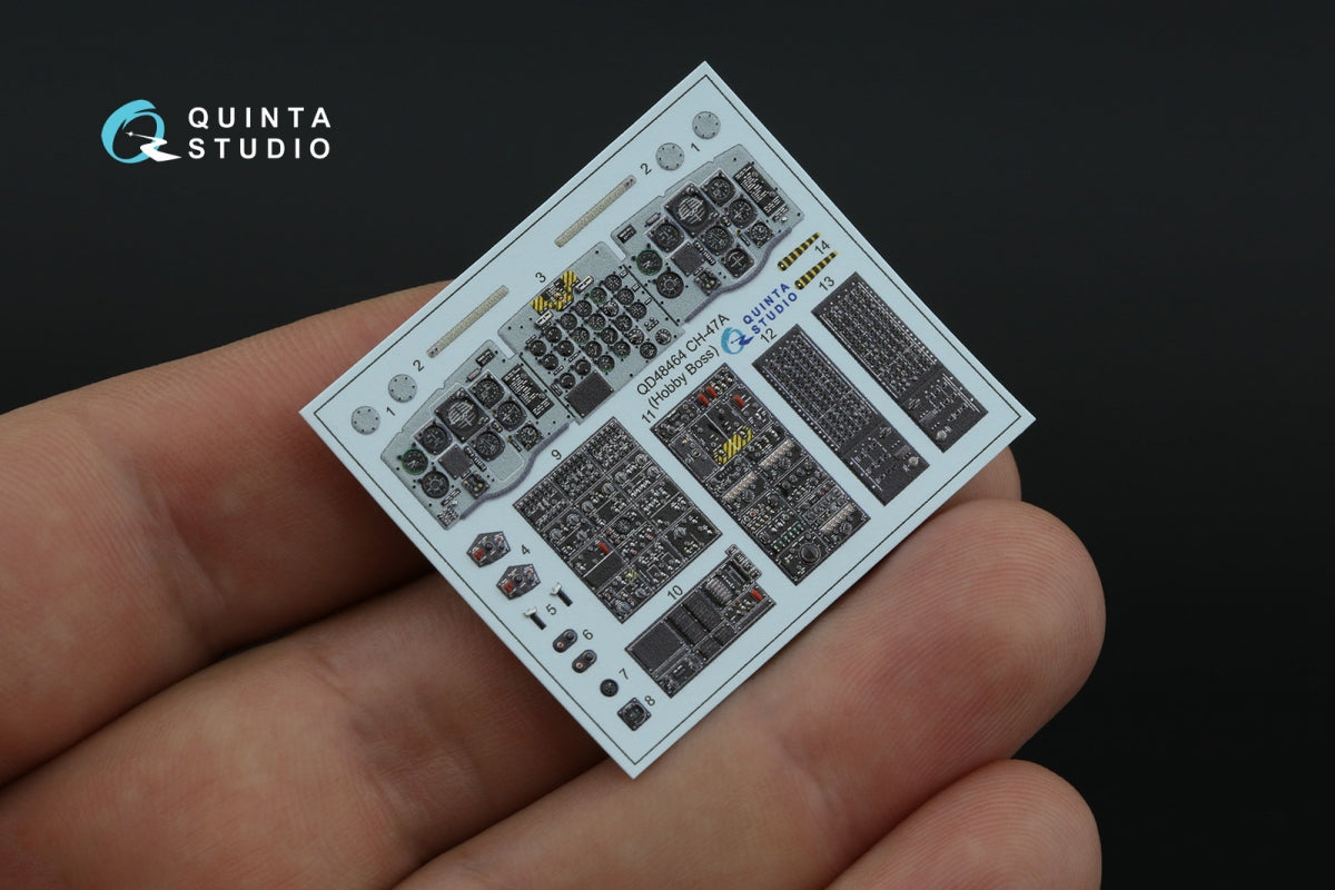 Quinta Studio QD48464 CH-47A 3D-Printed coloured Interior on decal paper (HobbyBoss) 1/48 – zdjęcie 5