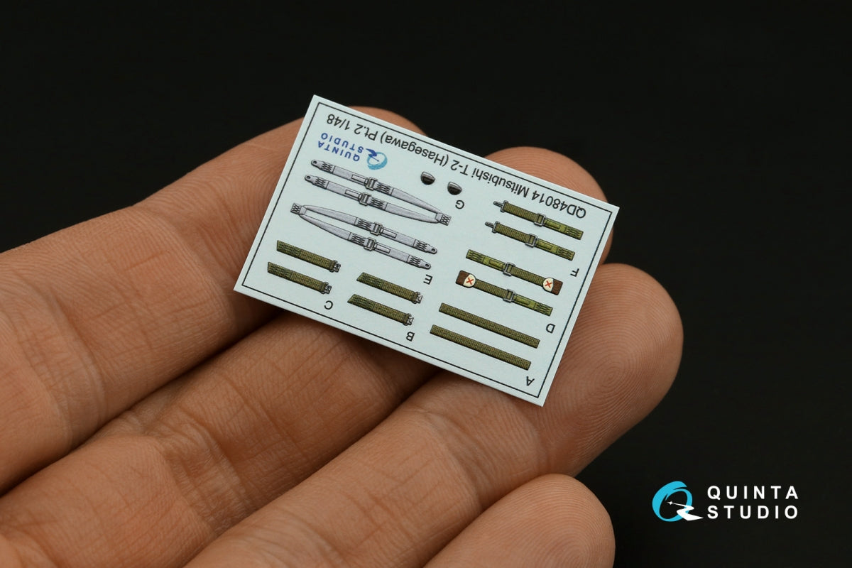 Quinta Studio QD48014 Mitsubishi T-2 3D-Printed colored Interior on decal paper (Hasegawa) 1/48 – image 7