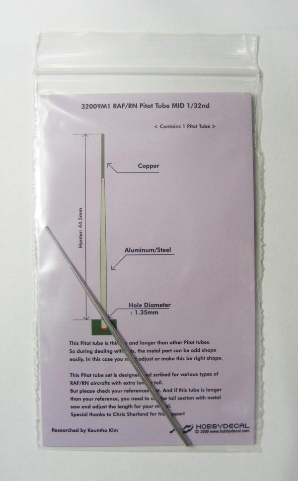 HobbyDecal MT32009V1 Tube de Pitot RAF/RN Milieu 1/32
