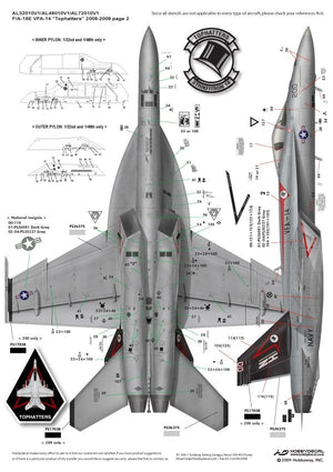 HobbyDecal AL48010V1 F/A-18E Tophatters 2008-2009 1/48 – Bild 4