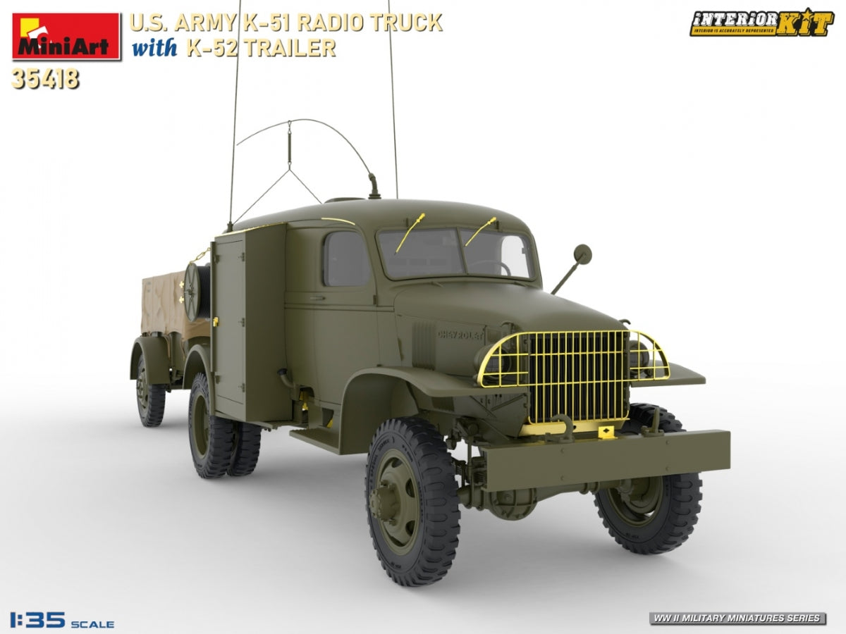 MiniArt 35418 US ARMY K-51 RADIO TRUCK WITH K-52 TRAILER. INTERIOR KIT 1/35 – zdjęcie 5