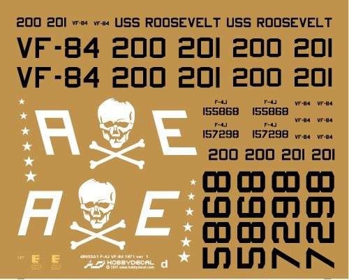 HobbyDecal AL48003V1 F-4J VF-84 Jolly Rogers Late 1971 1/48 – zdjęcie 5