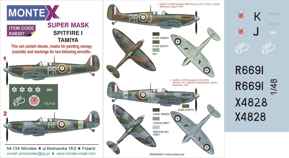 Montex K48307 SPITFRE I 1/48