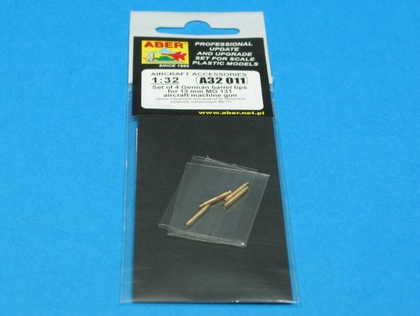 Aber A32011 Set of 4 barrel tips for German 13 mm MG 131 aircraft machine gun 1/32 – zdjęcie 3