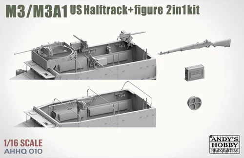 Andy's Hobby Headquarters AHHQ-010 M3/M3A1 US Halftrack 2in1 kit 1/16