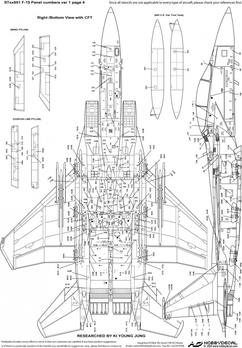 HobbyDecal ST48051V1 F-15 Panel numbers ver 1 1/48 – zdjęcie 5