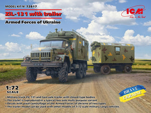 ICM 72817 ZiL-131 Truck with trailer Armed Forces of Ukraine 1/72