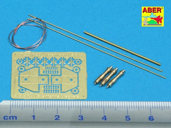 Aber R-25 US antenna and brackets (set of 3 pcs) 1/35 – zdjęcie 2
