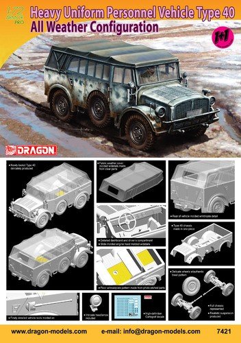 Dragon 7421 Véhicule de transport de troupes lourd en uniforme Type 40 (1/72)