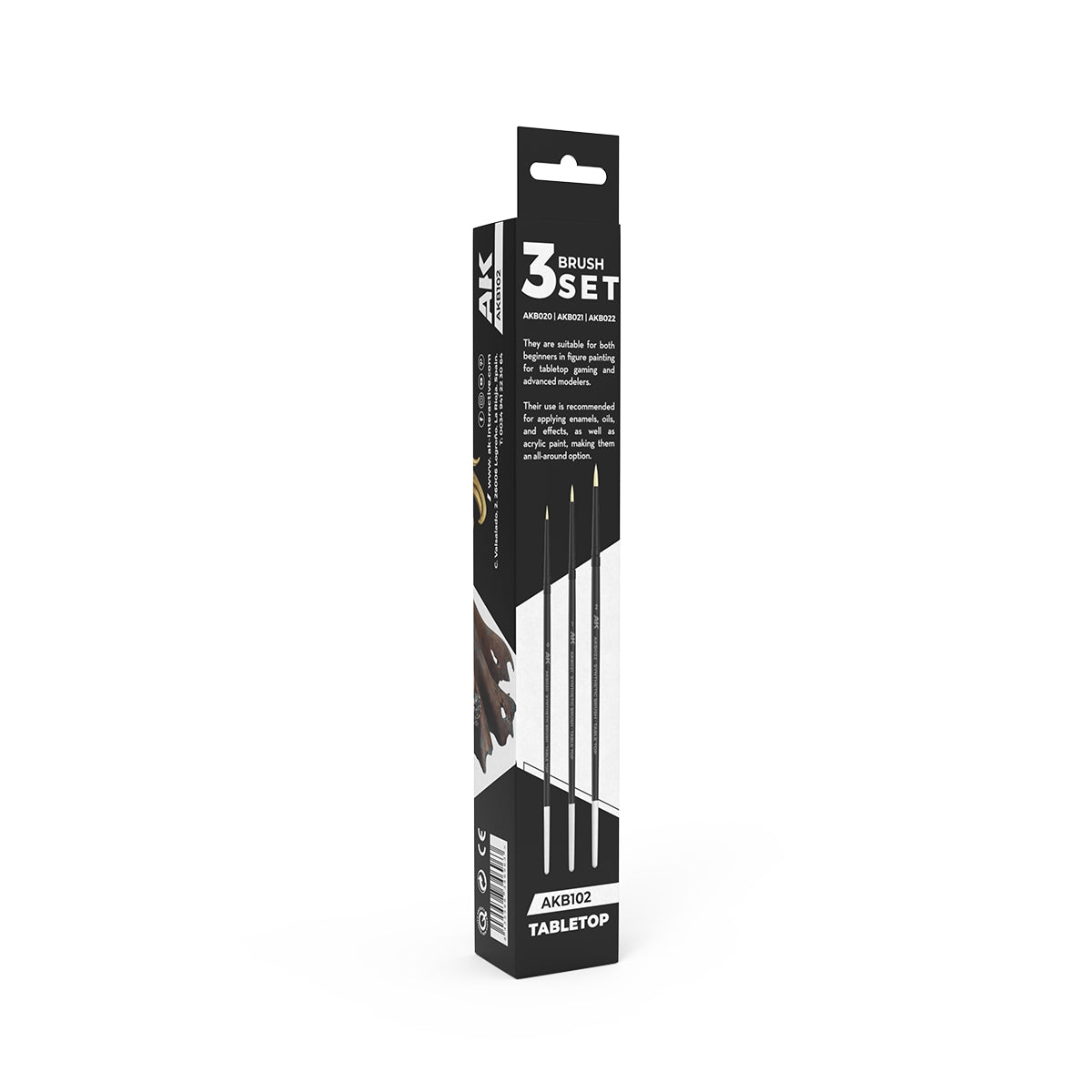 AK Interactive AKB102 TABLETOP SYNTETHIC BRUSHES SET – zdjęcie 3