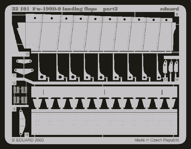 Eduard 32101 Fw 190D-9 landing flaps 1/32 HASEGAWA – image 2
