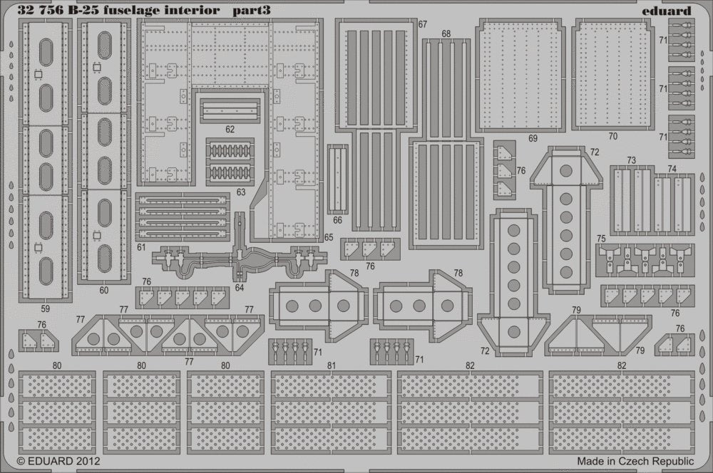 Eduard 32756 B-25 fuselage interior 1/32 HK Models – image 2