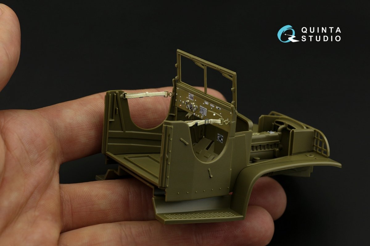 Quinta Studio QD35052 GMC CCKW 353 (open cab) 3D-Printed &amp;amp; coloured Interior on decal paper ( Tamiya ) 1/35 – zdjęcie 5