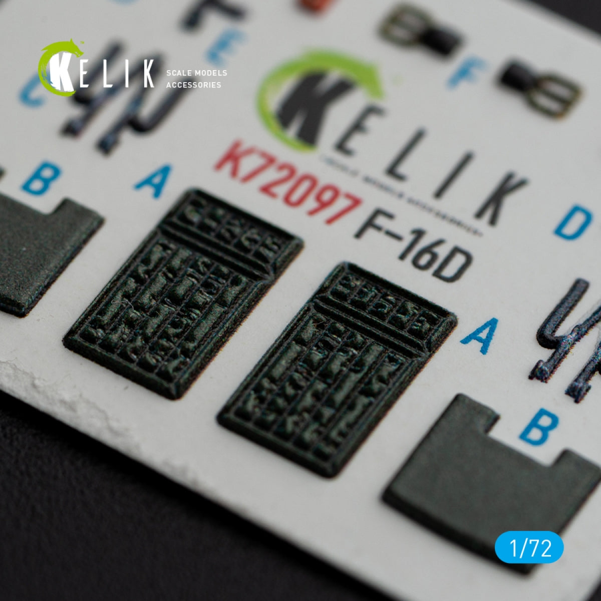 KELIK K72097 F-16D interior 3D decals for Revell kit 1/72 – image 5