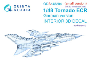 Quinta Studio QDS+48204 Tornado ECR German 3D-Printed &amp;amp; coloured Interior on decal paper (Revell) (small version) (with 3D-printed resin parts) 1/48