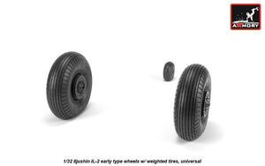 Armory Models AW32015 Iljushin IL-2 Bark early type wheels w/ weighted tires 1/32 – image 3