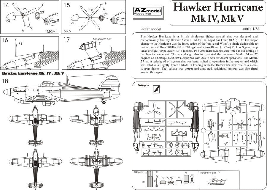 AZ Model AZ7325 Hawker Hurricane Mk.V 1/72 – zdjęcie 4