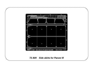 Aber 72A09 Osłony boczne do PzKpfw III / Side skirts for PzKpfw III 1/72 – zdjęcie 5