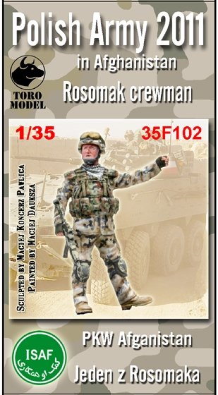 ToRo Modèle 35F102 PKW Afghanistan - Un membre d'équipage Rosomak / Armée polonaise en Afghanistan - Figurine avec décalcomanies à l'échelle 1/35