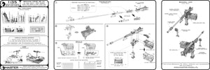Master GM-35-063 Browning M2HB .50 cal (12.7mm) - machine gun with tank mount - WWII period (early M23 cradle with early ammo rack) 1/35 – image 22