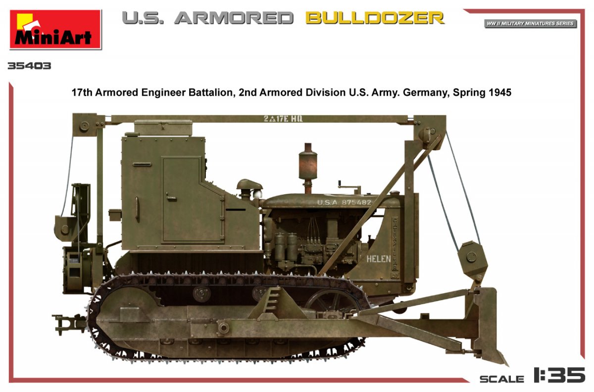 MiniArt 35403 U.S. ARMORED BULLDOZER 1/35 – zdjęcie 9