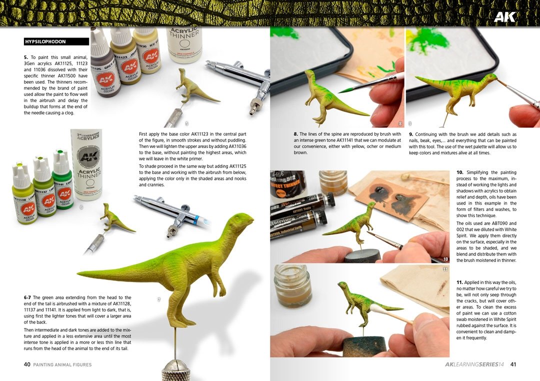 AK Interactive AK518 AK LEARNING 14: PAINTING ANIMAL FIGURES English – zdjęcie 5