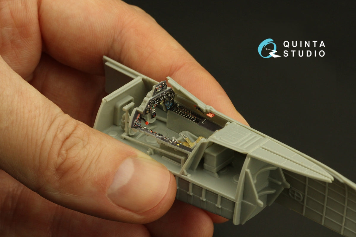 Quinta Studio QD48376 Ta 152H 3D-Printed &amp;amp; coloured Interior on decal paper (Zoukei Mura) 1/48 – immagine 10