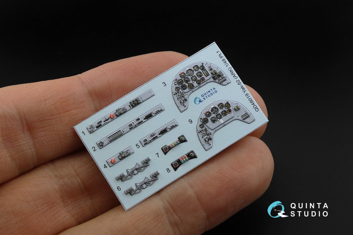 Quinta Studio QD48019 Yak-52 3D-Printed &amp;amp; coloured Interior on decal paper (ARK) 1/48 – zdjęcie 7