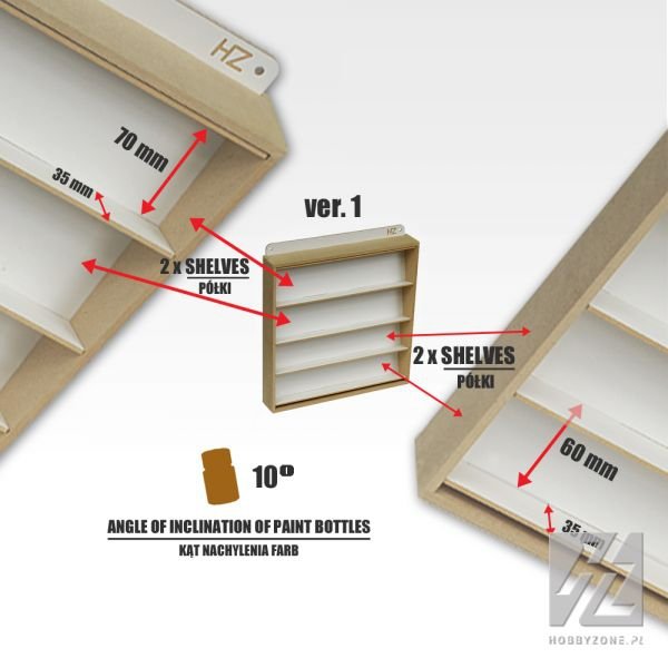 Hobby Zone HZ-s3b Wieszak na farby ver.1 (36mm - średnica butelki) – zdjęcie 4