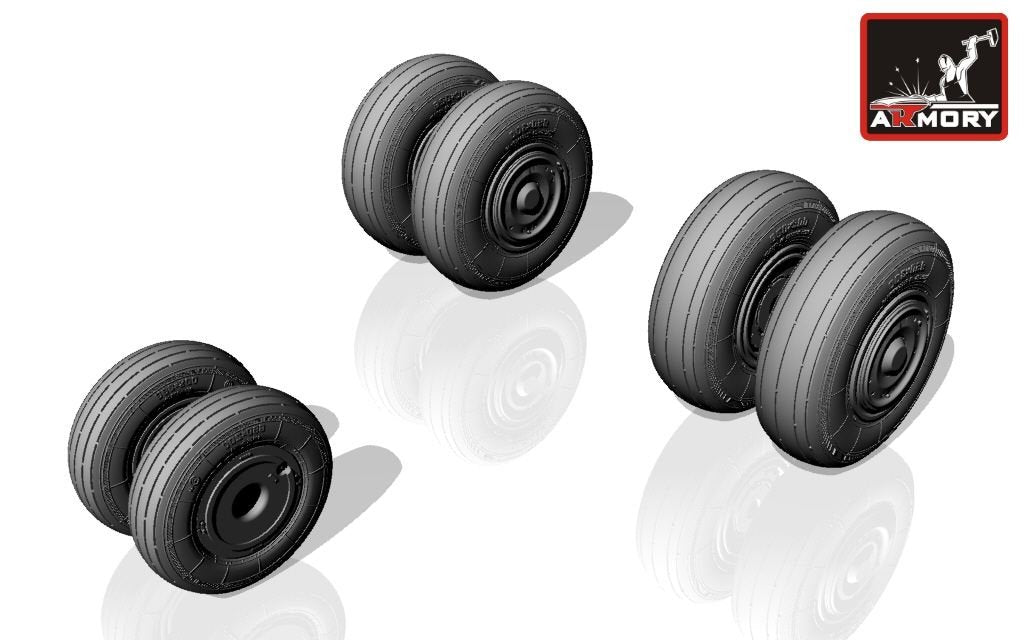 Armory Models AW48018 Sukhoj Su-24 Fencer wheels, late 1/48 – imagen 4
