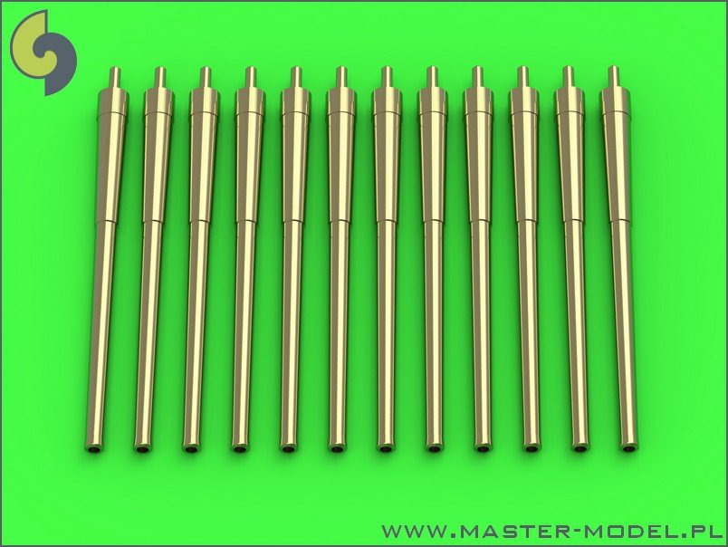 Master SM-700-050 USN 14in/50 (35,6 cm) gun barrels - for turrets without blastbags (12pcs) - New Mexico (BB-40) and Tennessee (BB-43) classes 1/700 – zdjęcie 2