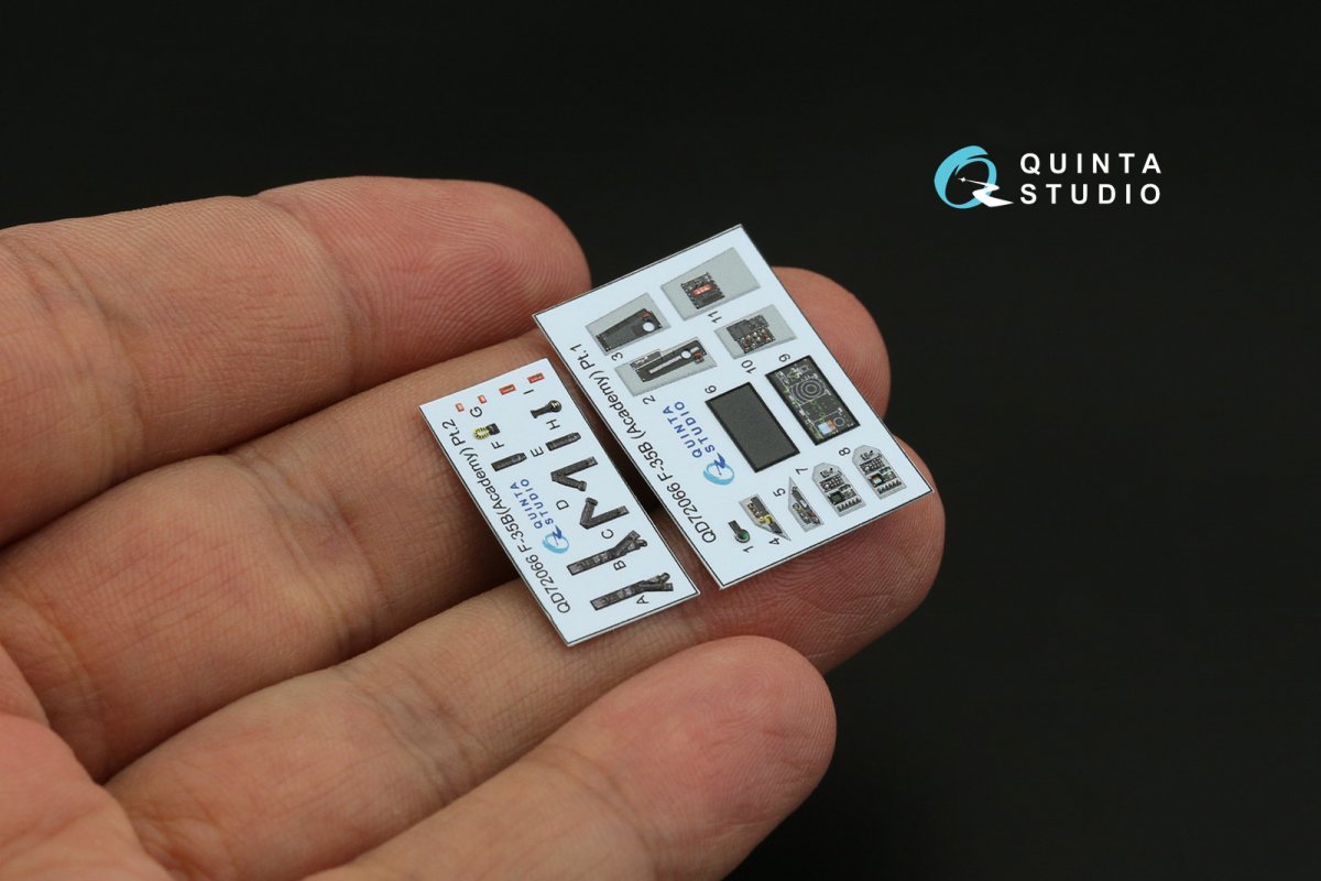 Quinta Studio QD72066 F-35B 3D-Printed &amp;amp; colored Interior on decal paper (Academy) 1/72 – image 3