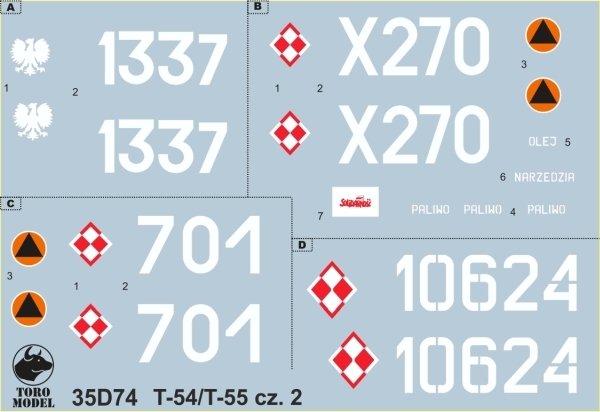 ToRo Model 35D74 T-54/T-55 in the Polish Army part 2 1/35